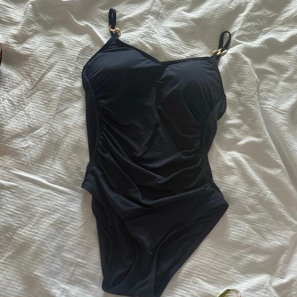 Michael Kors Dark Blue One Piece Swimsuit Sz. 12 - Picture 4 of 5